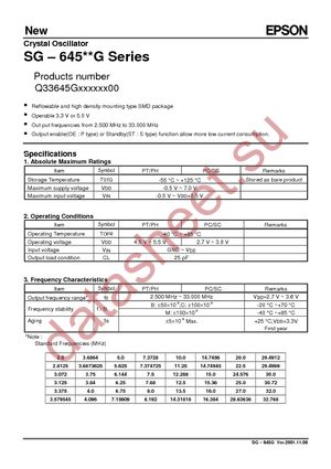 SG-645PCG 10.0000MC3 datasheet  